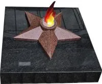 Звезда из красного гранита имитация пламени в Гагарине (518453)