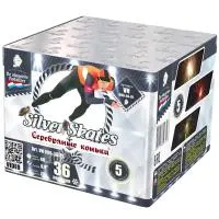 Салют Серебряные коньки. Купить Салют Серебряные коньки VH080-36-01 — магазин продажа салютов недорого —  Гагарин, производитель Русский фейерверк - Русская пиротехника, доставка по России  +7 963 711 89 03 — Гагарин | gagarin.piroclub.ru