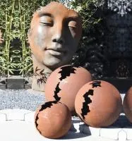 Кортен 3 шара — парк декор (518952) ∅ 950 750 450 мм. Гагарин 