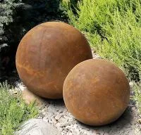 Шары сталь кортен 2 штуки декор (518937) ∅ 1,35 - 0,85 м. Гагарин